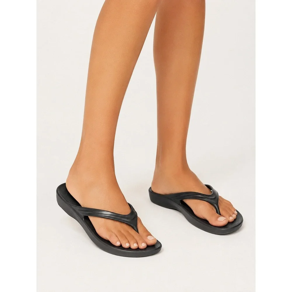 OOFOS OOriginal Arch Support Black Recovery Flip Flop Sandals 10 EU 41